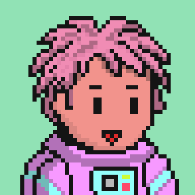 An example character: a Moonbaby in a cotton candy moonsuit